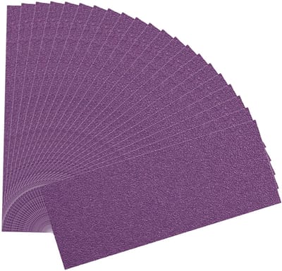 Schuurpapier,korrel 80,nat en droog polijstmiddel voor metalen,gipsplaten,hars,muren,houten meubels,93x230mm (paars)
