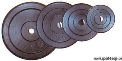 Sport Tiedje gerubberde halterschijf 10 KG