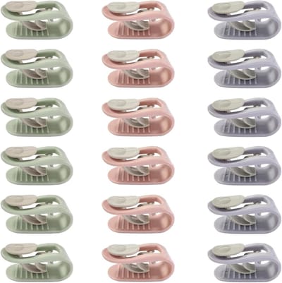 Dekbedovertrek clips 18 stuks, naaldvrije quiltbevestigingsclips, antislip bedlakentrippers voor veilige dekbedovertrekken en quiltbevestiging thuis