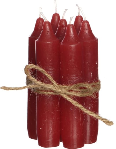 Rood Dinerkaarsen - Set van 7 - Tafelkaarsen - h.11 Ø2,2