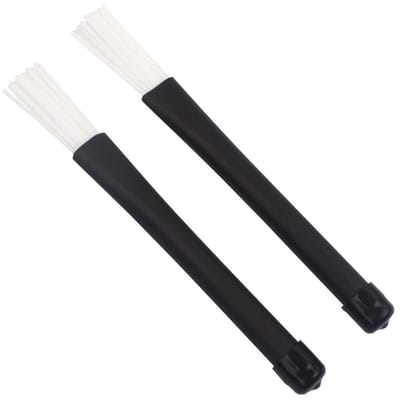 JHUBERS- Drumsticks Telescopisch - Jazz Drum Borstels - Rubber Handgrepen - Blauwe Nylon Borstels - 32 cm Lengte - Perfecte Balans - Drumborstels