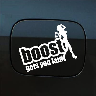 Bumpersticker - Boost Get You Laid - 13 X 18 - Wit