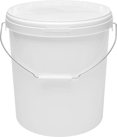 1x Garronda Emmer Met Deksel - 16 L - Verpakkingsemmer - Emmertje - Rond - Wit GD-PL-BIS-Whit