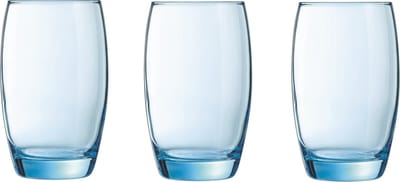 Arcoroc Waterglazen/drinkglazen - 6x stuks - transparant blauw - 350 ml - Glazen