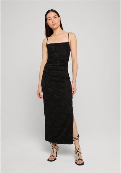 Urban Classics Maxi-jurk - Ladies Stretch Lace Dress - XS tot XL - voor Vrouwen - zwart