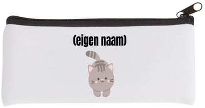 Akyol - kat met eigen naam Etui - Katten - katten liefhebbers - iemand die houdt van katten - verjaardag - cadeau - kado - 20 bij 9 cm