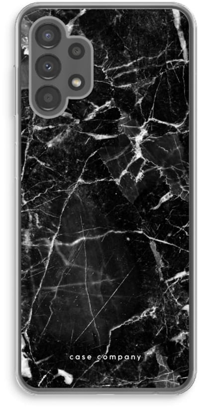 Case Company® - Hoesje geschikt voor Samsung Galaxy A13 4G hoesje - Zwart Marmer - Soft Cover Telefoonhoesje - Bescherming aan alle Kanten en Schermrand
