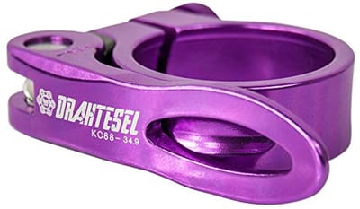 Snelspanner Zadelpenklem - Hoogwaardige Aluminium Klem voor Fietsen (31,8 mm, Paars)