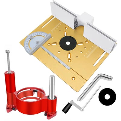 Ensemble de 2 plaques d'insertion de Table de routeur, planche rabattable de fraisage du bois en alliage d'aluminium avec Base de levage de 47mm Set of 4 or