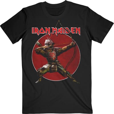 Iron Maiden - Senjutsu Eddie Archer Red Circle Heren T-shirt - S - Zwart
