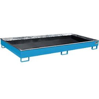 Bauer legbordbak RW 2700-1 PE, met PE inzet, L 2665 x B 1315 x H 210 mm, lichtblauw RAL 5012