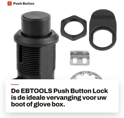 Dailygoods- Drukknopslot Vervangbaar - Deurslot Buitendeur - Deurslot met Sleutel - Deurslot Binnendeur - Duurzaam - Eenvoudig te Monteren