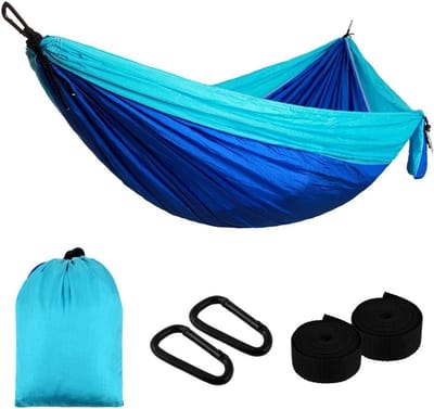 Draagbare Hangmat - Nylon Tent - Outdoor Ontspanning - Hoge Sterkte Nylon - 2 Persoons - Hemelsblauw