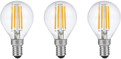 SPL E14 LED Lamp 4W Dimbaar - CRI 90 - Extra Warm Wit - 2200K - LED Filament Globe G45 - Vervangt 28W - 3 Stuks