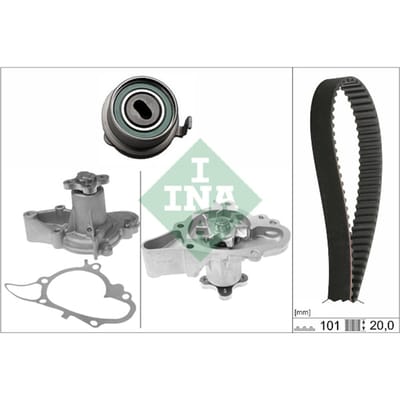 Schaeffler Ina Waterpomp + distributieriem set PowerGrip® INA 530 0355 31