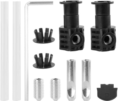Toiletbevestiging Set - Hangtoilet Onderdelen - Toilet Installatie - Universele Montage - M8 Schroefdraad - Zwart