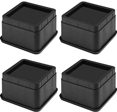 Set van 4 verstelbare bedverhogers - Meubelverhogers met antislip pads - Verhoog je meubels met 2 inch