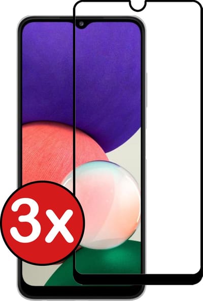 Screenprotector - 3 Stuks - Geschikt voor Samsung Galaxy M22 - Full Cover - Beschermglas - Gehard Glas - Tempered Glass - Screen Protector