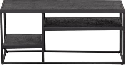 WOOOD Febe Salontafel Buiten - Metaal - Zwart - 40x90x45