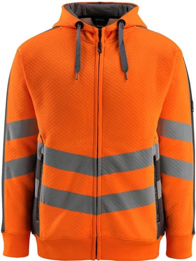 Mascot Safe Supreme Capuchontrui met rits 50138-932 - hi-vis oranje/donkerantraciet - 2XL