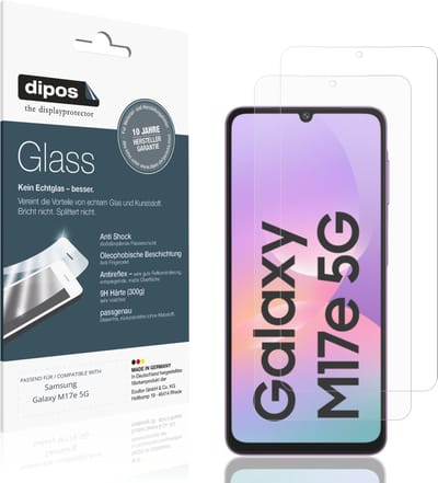 dipos – 2x Matte Pantserfolie geschikt voor Samsung Galaxy M17e 5G | 9H Screenprotector