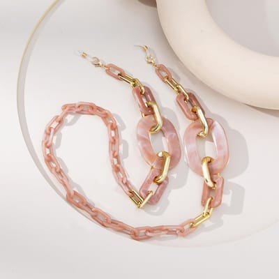 Mode Meerkleurige Brilketting Ketting Geometrische Ketting Ketting Ketting Acrylhars Ketting