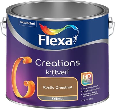 Flexa - Creations Muurverf Krijt - Rustic Chestnut - Mengverf - 2,5 L