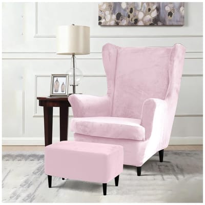 Uitbreidbare katoenen voetsteun en armleuningen, retro fauteuil. Stofafstotende, gemakkelijk te verwijderen en wasbare oorfauteuilhoes, voor de woonkamer
