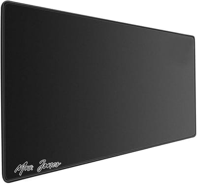 Mrs. Jones Grote Gaming Muismat Pad (900x400x3mm) XXL dikke Toetsenbordmat Verzameling voor Computer en Bureau - Zwart .