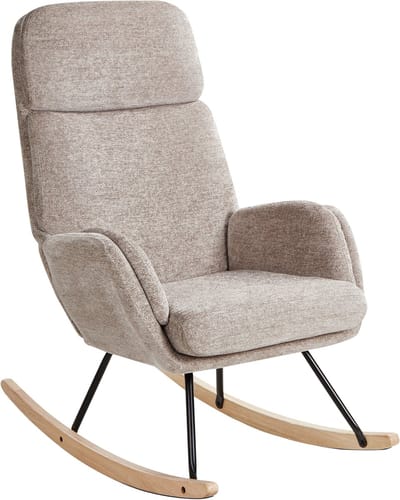 KVELIA - Schommelstoel - Taupe - Polyester