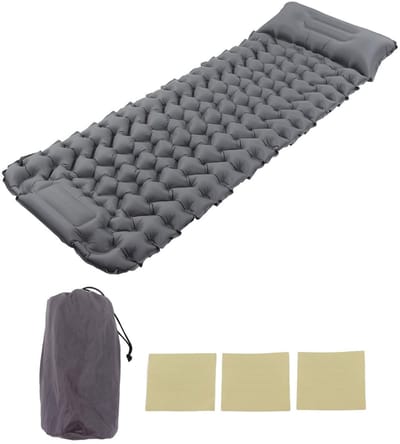 NTH products- Luchtmatras Snel Opblaasbaar - 196 x 68 x 9 cm - Nylon Waterdicht - Voetpomp Geïntegreerd - Hoog Belastbaar tot 200 kg - Duurzaam en Scheurbestendig - Slaapmat