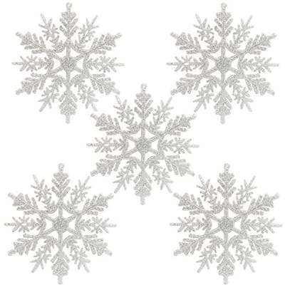 24 sneeuwvlokken kerstdecoratie voor kerstboom