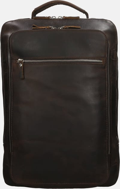 LEONHARD HEYDEN Leren laptop rugzak rugzak met laptopvak Salisbury Business Rucksack 7670 Rotbraun donkerbruin