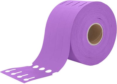 CombiCraft Sleufetiketten Paars 250x25mm voor Thermo Transfer Printers - Rol van 1500 stuks