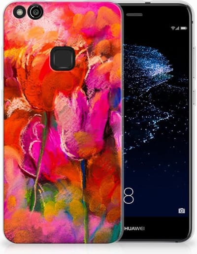 TPU Hoesje voor Hoesje maken Huawei P10 Lite Tulips