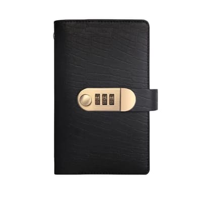 Spaarchallenge Boek met Slot – Spaarboek voor Geld Besparen & Budget Planner - Kasboek voor Spaardoelen, Budgetteren en Geldbeheer - 100 Pagina’s - Zwart
