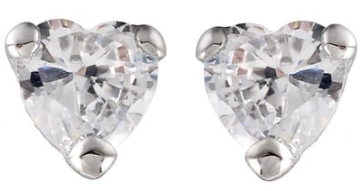 Behave - Oorbel Steker Hartvormige Zirkonia - Elegante Accessoire - Nikkelvrij