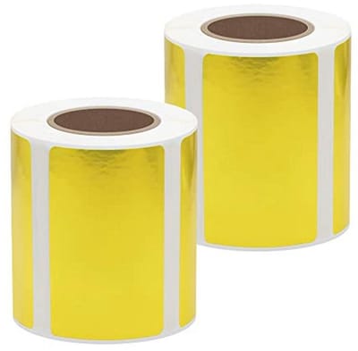 SnelShoppen - Thermal Labels 50 x 30 mm - 400 Zelfklevende Printerstickers - Sterke Lijm - Voor B21 Labelmaker - Goud - Perfect voor Organiseren, Verz