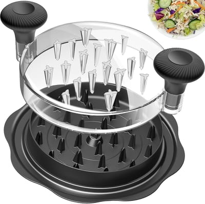 Daity 1 Kipfiletversnipperaar - keukenkwaliteit - voedselveilig - zichtbare kipfiletversnipperaar met antislipbasis en ergonomische handgreep (zwart)