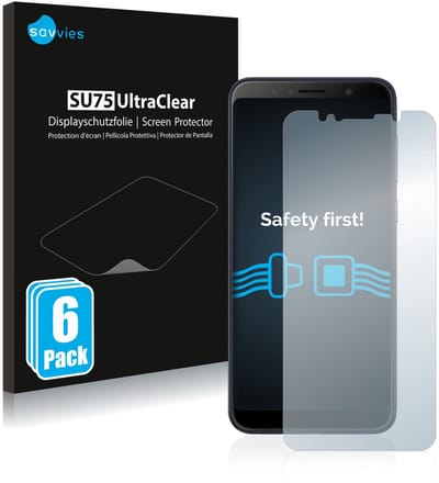 Savvies - Screenprotector voor ASUS ZenFone Max Pro (M1) - Folie Beschermfolie transparant 6 Stuks