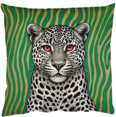 Sierkussens - Kussentjes Woonkamer - 50x50 cm - Panter - Zebrapatroon - Groen