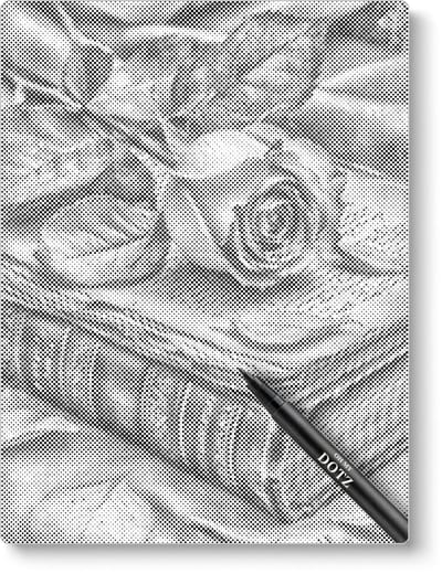 Roos met een boek | Dot painting | 30x40cm | Dot painting | Oh My Dotz | Dots stippen | Diamond painting & Schilderen op nummer alternatief | Happy hobby