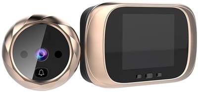 Oneay Digitale deurkijker met camera en deurbel – 2,8 inch LCD-scherm en nachtzicht – 90° groothoek, zonder SD-kaart nodig – Goud