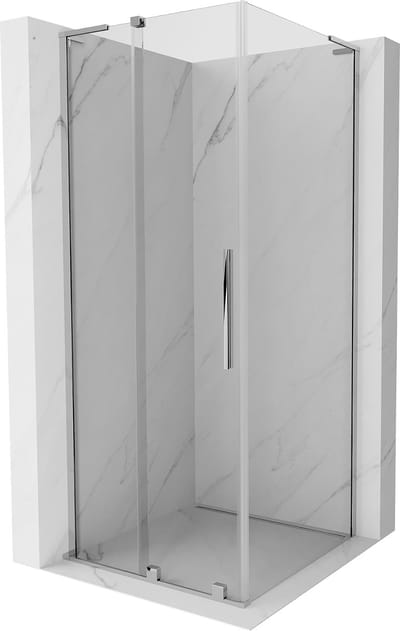 Mexen Velar L schuifdouchecabine 90 x 90 , transparant, chroom - 871-090-090-03-01