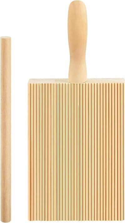 Houten Gnocchi Maker met Sticks en Handvat, Beukenhout, Pasta Accessoires voor Zelfgemaakte Noodles en Macaroni Racks