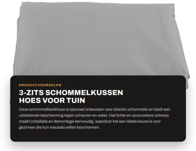 Dailygoods- Schommelkussen 3-zits - Waterdicht - Opvouwbaar - Scheurweerstand - Lichtgewicht - Eenvoudig schoon te maken - Schommelbankhoes