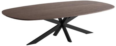 Tower Living Salontafel San Marino Deens ovaal eikenhout 135x70 cm - Bruin