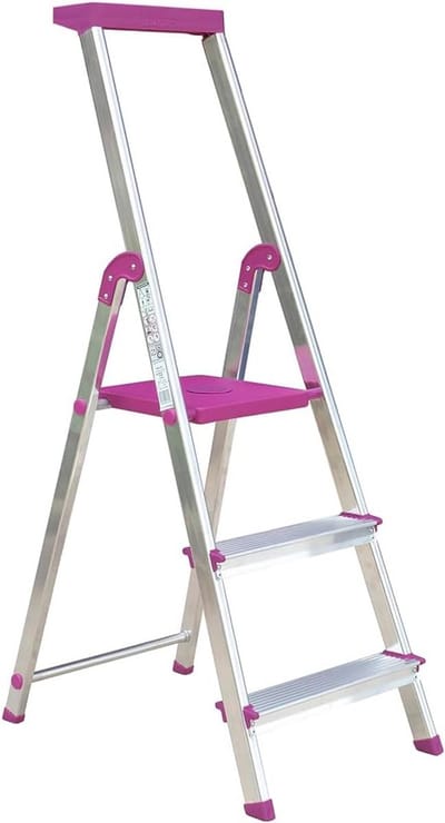 Drie treden Aluminium Ladder - Lichtgewicht en Veilig