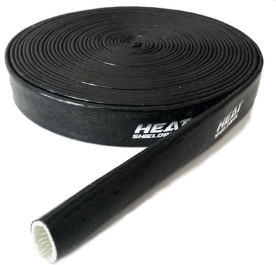 Ø 25 mm x 1 m | Hittebestendige silicone isolatiekous - Zwart