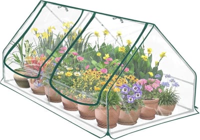 Draagbare Mini Kas - Kweekkas Tuin - Planten Beschermen - Versterkt Waterdicht PVC - 190x101x101 cm - Transparant